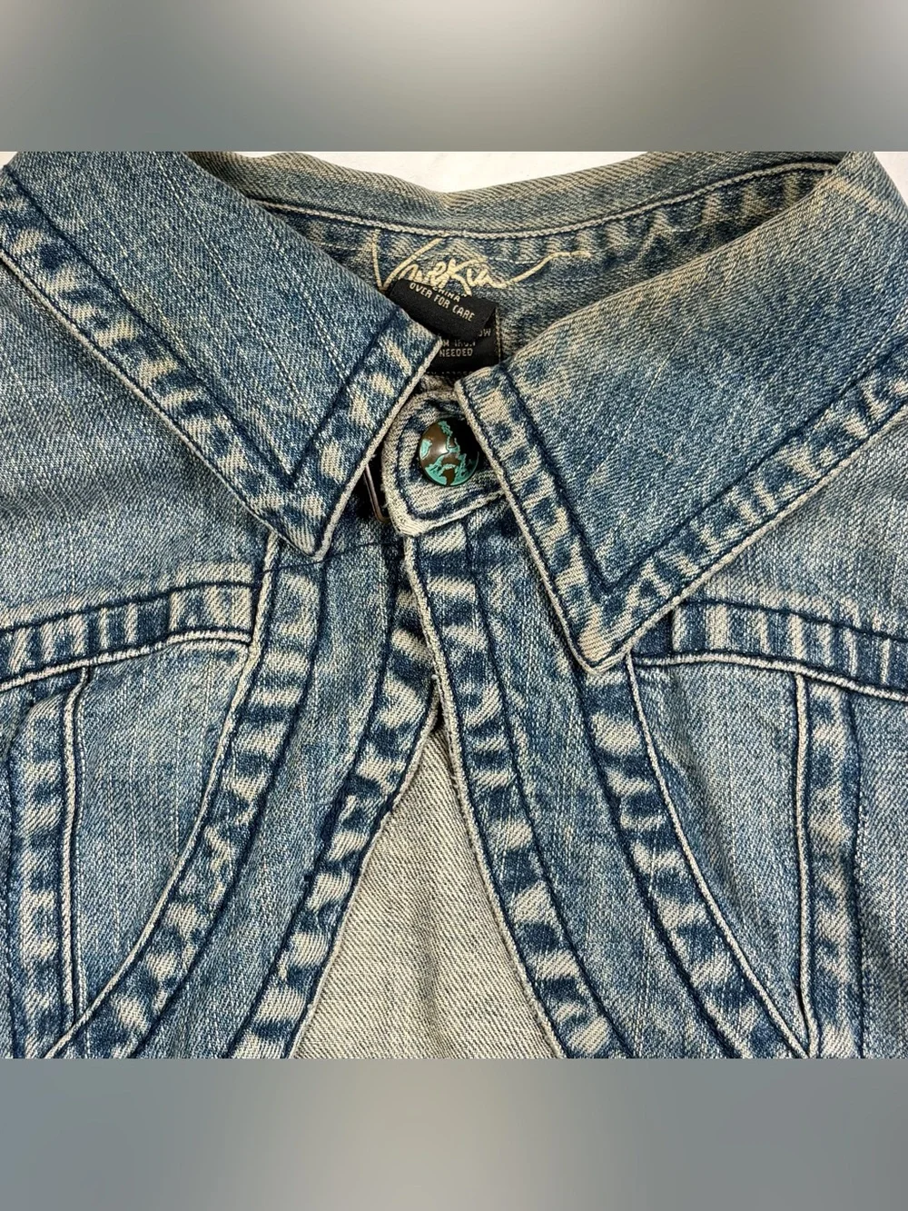 Venezia Cropped Denim Vest